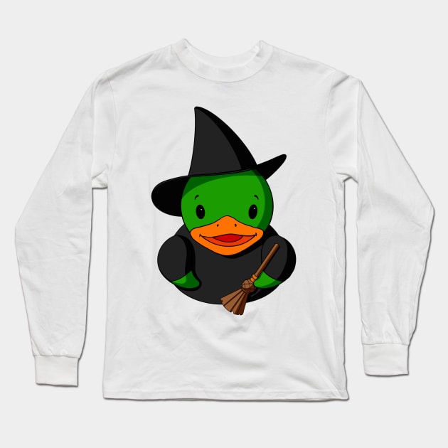 Wicked Witch Rubber Duck Long Sleeve T-Shirt by Alisha Ober Designs
